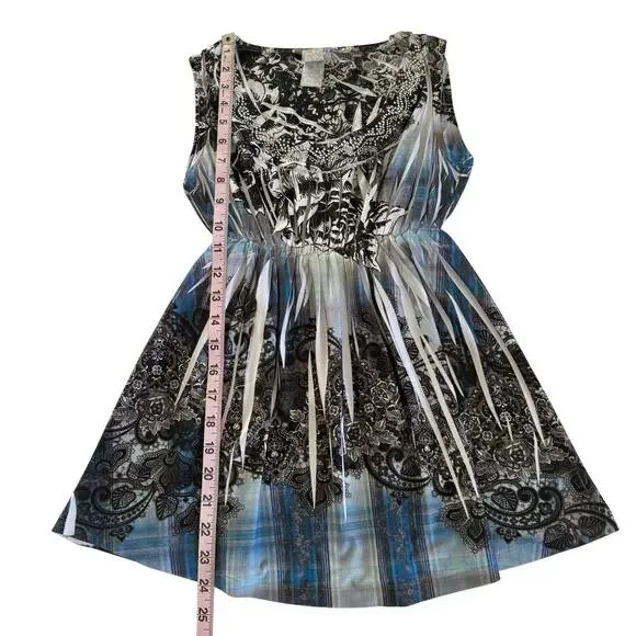 Y2K Tutu Fashion Tattoo Style Paisley Sleeveless Tank Top Women’s Size Medium - Picture 4 of 7